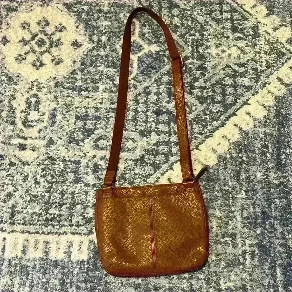 Fossil brown leather crossbody bag - Picture 4 of 8